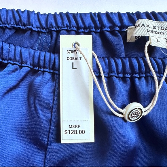 Max Studio blue satin skirt - Picture 5 of 10